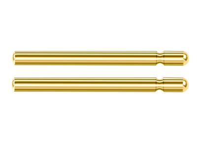 Perno Per Orecchini, 10 X 1 Mm, Oro Giallo Da 18 Kt, 100% Oro Riciclato - Immagine Standard - 2