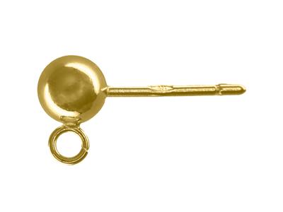 Stelo A Sfera 5 MM Con Anello, Oro Giallo 18 Carati. Rif. 07447-4 - Immagine Standard - 1