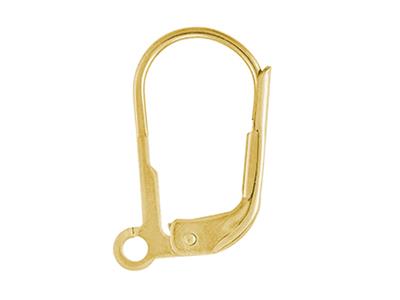 Sistema Di Orecchini Dormeuse Con Anello, Oro Giallo 18 Carati. Rif. 07456, Coppia