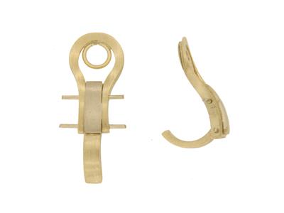 Sistema Di Clip Per Orecchie 18 Mm,oro Giallo 18 Carati. Rif. 7304-bi S, Il Paio