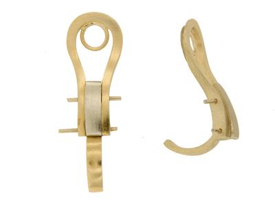 Sistema Di Orecchini A Clip 22 Mm, Oro Giallo 18 Carati. Rif. 7335-bis, Coppia