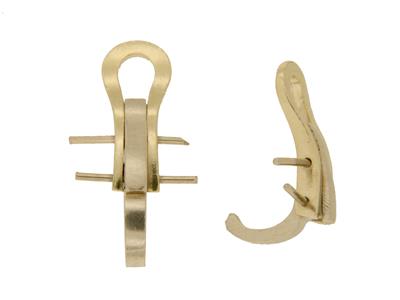 Sistema Per Orecchie A Clip 14 Mm, Bicolore 18k. Rif. 7329-bis, La Coppia