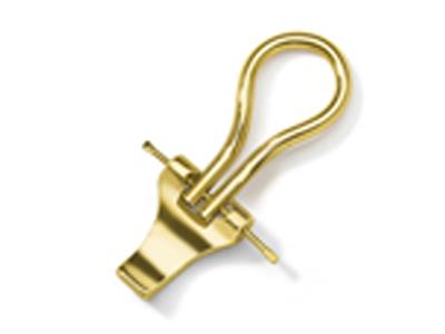 Sistema Di Chiusura A Clip Per Orecchini Con Linguetta Lunga, Oro Giallo 18 Carati. Rif. 154000, La Coppi