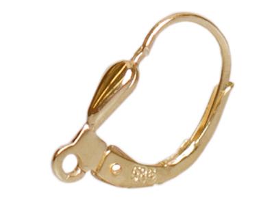 Dormiente Con Anello Aperto, Motivoa Goccia Rovesciata, Oro Giallo 18 K, Ref. 07436, Ciascuno