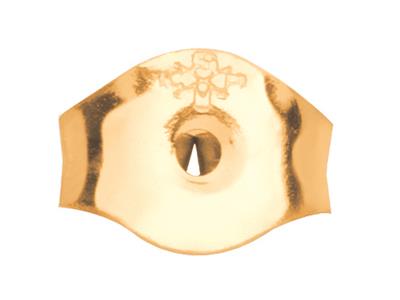 Chiusure Orecchini Belga Liscia, Oro Giallo 18 Carati. Rif. 07406-bis,coppia - Immagine Standard - 2