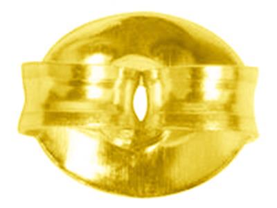 Chiusure Orecchini Belga Liscia, Oro Giallo 18 Carati. Rif. 07406-bis,coppia - Immagine Standard - 3