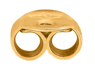 Chiusura A Farfalla Belga Liscia, Oro Giallo 18 Carati. Rif. 07408, Coppia