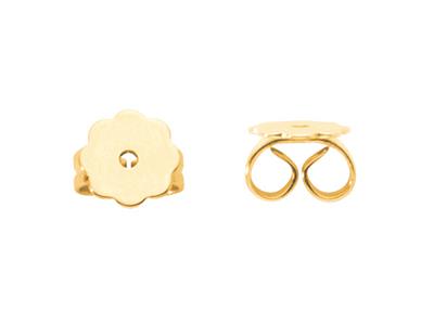 Retro Per Orecchini Con Piatto Fiore, 18kt Oro Giallo. Rif. 07412, Ciascuno - Immagine Standard - 3