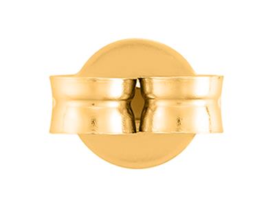 Chiusura A Farfalla Belga Liscia, Oro Giallo 18 Carati. Rif. 07438, Coppia - Immagine Standard - 2