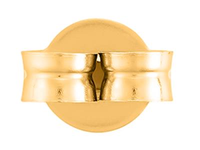 Chiusura A Farfalla Belga Liscia, Oro Giallo 18 Carati. Rif. 07439, Coppia - Immagine Standard - 2