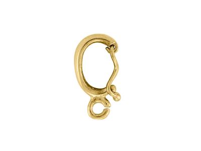 Appendino Ad Apertura Liscia 14,5 MM Con Anello, Oro Giallo 18 Carati. Rif. 07245