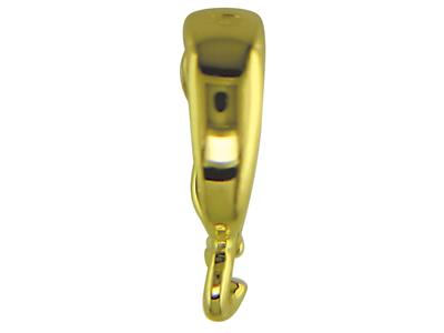 Appendino Ad Apertura Liscia 14,5 MM Con Anello, Oro Giallo 18 Carati. Rif. 07245 - Immagine Standard - 2