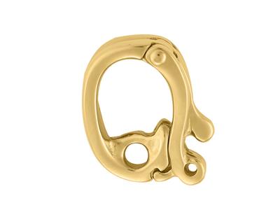 Cerniera Apribile Da 11 Mm, Doppia Sicurezza Con Anello, Oro Giallo 18kt. Rif. 07243