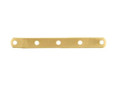 Distanziatore A Barretta A 5 Fori 22 Mm, Oro Giallo 18 Carati. N. 5