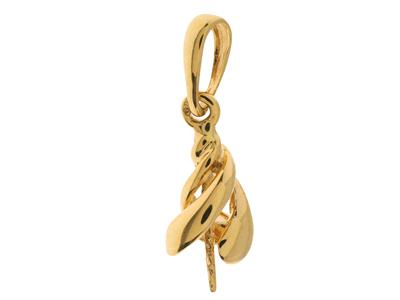 Cerniera Del Tourbillon Per Perla Da 8 Mm, Oro Giallo 18k. Rif. Be110