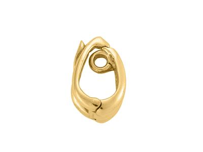 Cerniera Apribile Godronata Da 11 MM Con Anello, Oro Giallo 18k. Rif. 07246 - Immagine Standard - 2