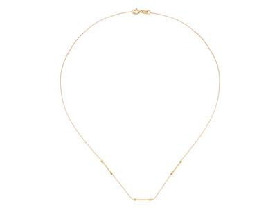 Collana Maglia Veneziana, Con 3 Supporti Ad Asta Per Perle, 41 Cm, Oro18 Kt