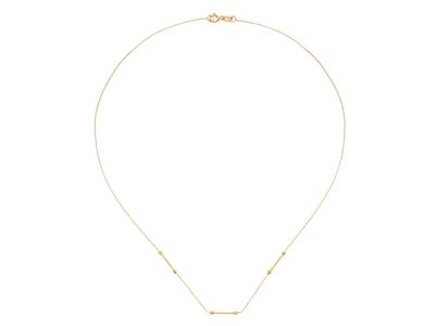 Collana A Maglia Veneziana, Con 3 Portaperle, 41 Cm, Oro Giallo 18 Carati - Immagine Standard - 1