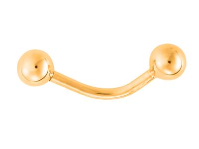 Piercing 2 Sfere, Oro Giallo 18 Carati