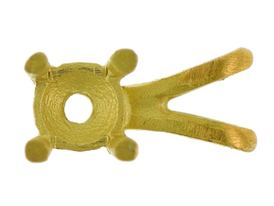 Castone A 4 Griffe Per Pietra Rotonda Da 5 Mm, Oro Giallo 18k. Rif. 02085 - Immagine Standard - 1
