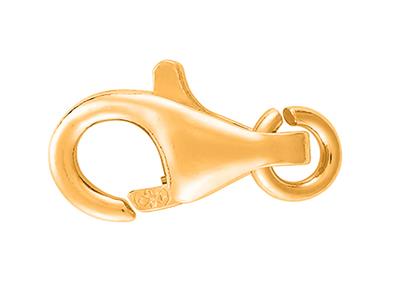 Chiusura Moschettone Bombata E In Rilievo Con Anello Libero Di 9 Mm, Oro Giallo 18 Ct. Ref. 17028 - Immagine Standard - 1