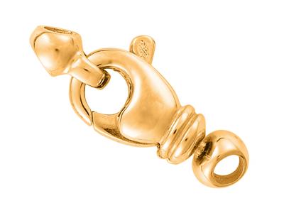 Chiusura A Menotte Con Punta E Anello Girevole 18 Mm, Oro Giallo 18 Carati. Rif. 17170 - Immagine Standard - 1