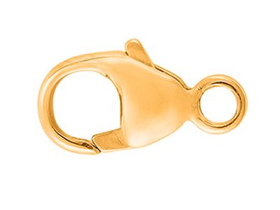 Moschettone Bombato Stampato Con Anello Integrato 8 Mm, 18kt Oro Giallo. Rif. 27001 - Immagine Standard - 1