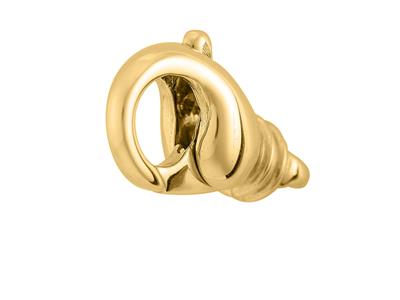 Chiusura Menotte Barocca Fusa Con Anello Contrariato 22 Mm, Oro Giallo18 Carati. Rif. 07122 - Immagine Standard - 2