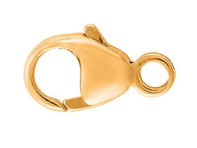 Chiusura Per Manette Bombata Stampata Con Anello Integrato 9 Mm, Oro Giallo 18k Ref. 17195