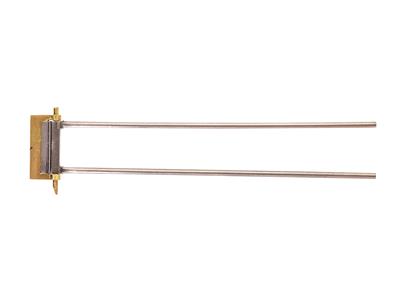 Sistema Di Spille A Doppia Asta Da 16 Mm, Oro Giallo 18 Carati. Rif. 07202-bis