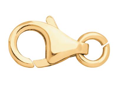 Chiusura Per Manette Bombata Stampata Con Anello Libero Da 11 Mm, Oro Giallo 18 Carati. Rif. 17028