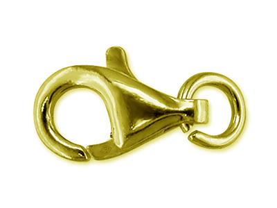 Chiusura Moschettone Bombata E In Rilievo Con Anello Libero Di 13 Mm, Oro Giallo 18 Ct. Ref. 17028 - Immagine Standard - 1