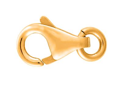 Chiusura Menotte Bombato Timbrato Con Anello Libero Da 8 Mm, Oro Giallo 18 Carati. Rif. 17191
