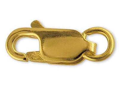 Moschettone Piastra Con Anello Libero 7 Mm, 18kt Oro Giallo. Rif. 17058