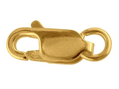 Moschettone Piastra Con Anello Libero 8 Mm, 18kt Oro Giallo. Rif. 17059