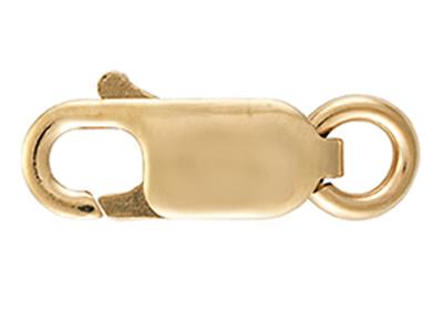 Moschettone Piastra Con Anello Libero 12 Mm, 18kt Oro Giallo. Rif. 17061