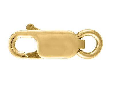 Moschettone Piastra Con Anello Libero 14 Mm, 18kt Oro Giallo. Rif. 17062