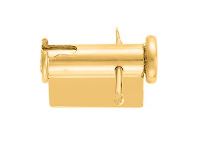 Sistema Di Spilla Con Gancio A Pompa 6 Mm, Oro Giallo 18k. Rif. 07211-1