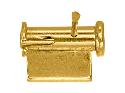 Gancio Per Spilla Tubolare Con Apertura Laterale, 7mm, Oro Giallo Da 18ct