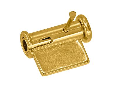 Gancio Per Spilla Tubolare Con Apertura Laterale, 7 mm, Oro Giallo Da 18 ct - Immagine Standard - 2