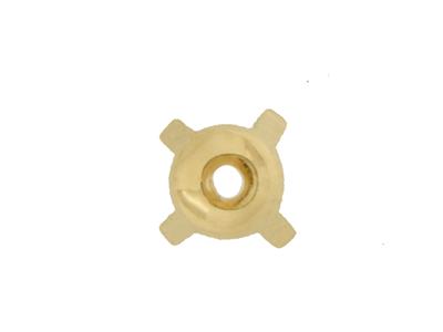 Chaton A 4 Griffe Per Pietra Rotonda Da 3,4 Mm, Oro Giallo 18 Carati. Rif. 01292 - Immagine Standard - 3