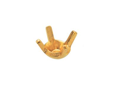 Castone A 4 Griffe Per Pietra Rotonda Di 6,9 Mm, Oro Giallo 18 Carati. Codice Articolo 01410