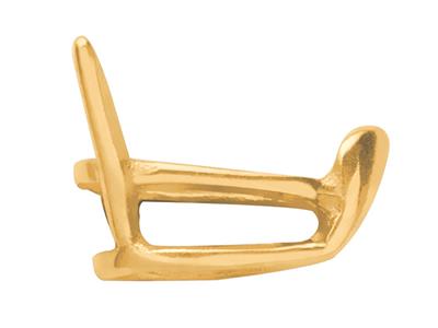 Castone A 3 Griffe Per Pietra A Pera 3 X 2 Mm, Oro Giallo 18 Carati. Rif. 04823 - Immagine Standard - 2