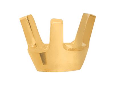 Castone A 3 Griffe Per Pietra Rotonda Da 2 Mm, Oro Giallo 18 Carati. Rif. 01514 - Immagine Standard - 2