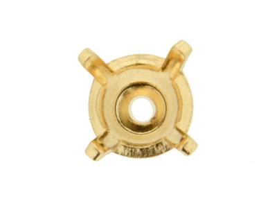 Castone A 4 Griffe Per Pietra Rotonda Da 4,1 Mm, Oro Giallo 18 Carati.rif. 01292 - Immagine Standard - 2
