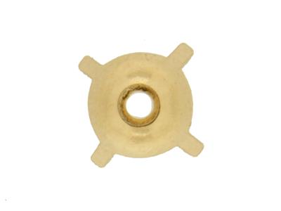Castone A 4 Griffe Per Pietra Rotonda Da 4,1 Mm, Oro Giallo 18 Carati.rif. 01292 - Immagine Standard - 3