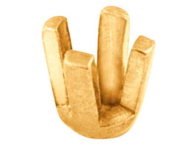Incastonatura A 4 Grinfie Per Pietra Rotonda Da 2 Mm, Oro Giallo 18 Carati. Rif. 01291 - Immagine Standard - 1