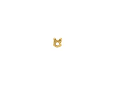 Castone A 4 Grani Per Pietra Rotonda Da 2,2 Mm, Oro Giallo 18 Carati. Rif. 01505 - Immagine Standard - 2