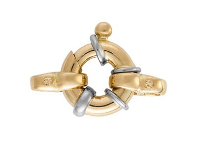 Anello Marine Con Doppio Anello 11 Mm, Oro 18k Bicolore. Ref. 27030