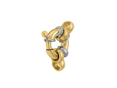 Anello Marine Con Doppio Anello 11 Mm, Oro 18k Bicolore. Ref. 27030 - Immagine Standard - 2